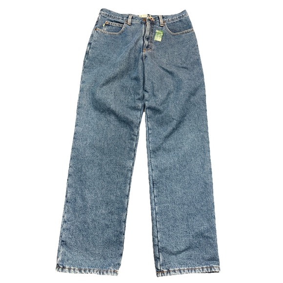 L.L. Bean Mens 32x30 Relaxed Fit Fleece Lined Blue Denim Jeans Cold Weather NWT - Picture 2 of 10